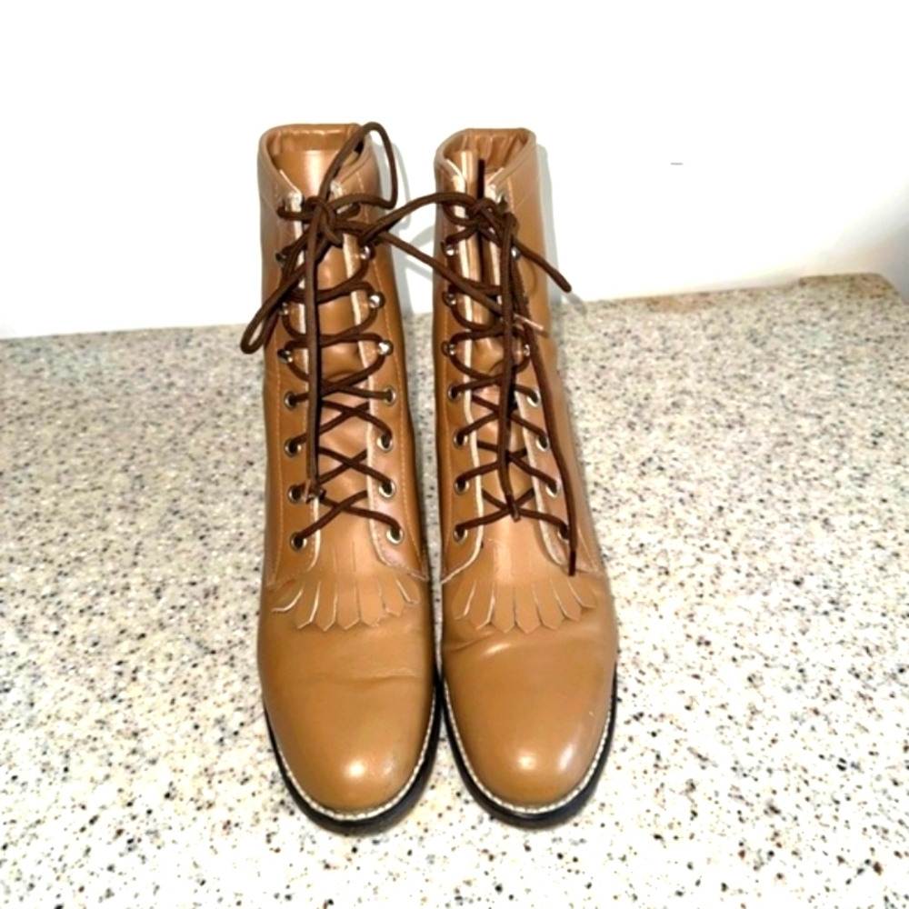 Justin Stylish Tan Fringe Women's Boots